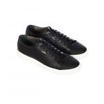 101 BLACK PYTHON EMBOSSED LEATHER SNEAKER, WITH CAP TOE Thumbnail