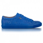 104 BLUE CROCO EMBOSSED LEATHER SNEAKER Thumbnail