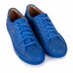 104 BLUE CROCO EMBOSSED LEATHER SNEAKER Thumbnail