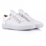 Zuma 511 White Wicker Embossed Leather Sneaker Thumbnail