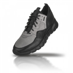 Flex 03 Black and Gray Leather Sneaker Thumbnail