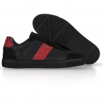 203 Black&Red Pieced Leather Sneaker Thumbnail