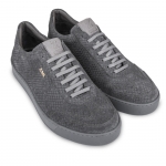 Z6 Gray Cobra Embossed Leather Sneaker Thumbnail