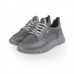 Flex 06 Gray Net Embossed Leather Sneaker Thumbnail