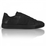 Relax 02 Black 3d Pyramid Embossed Leather Sneaker Thumbnail