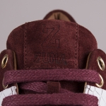 Z4 White Croco Strip Embossed Claret Red Leather Sneaker Thumbnail