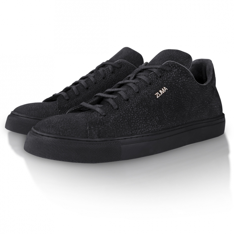 Z11 Dark Gray Stingray Embossed Leather Sneaker