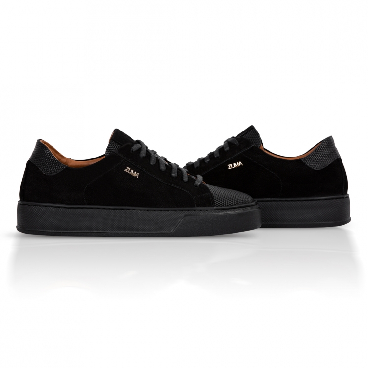 MAX 02 BLACK LEATHER SNEAKER