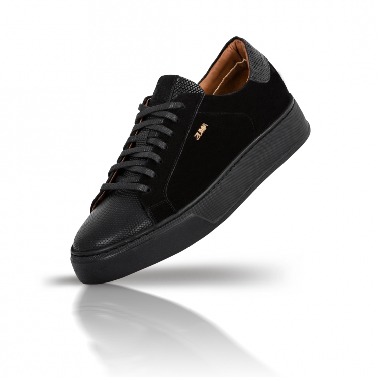 MAX 02 BLACK LEATHER SNEAKER