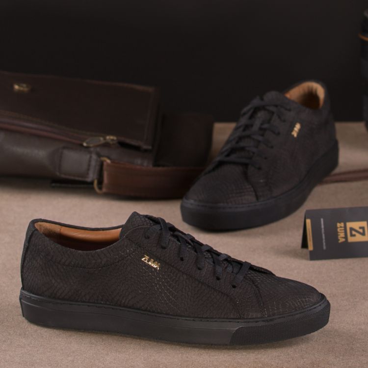 120 DARK GRAY PYTHON EMBOSSED SNEAKER Galeri Resmi 1