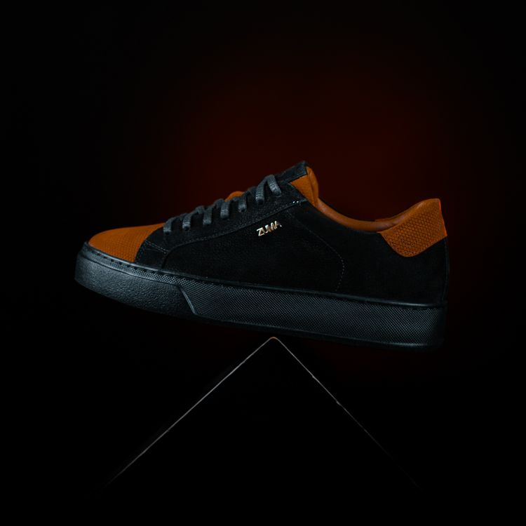 MAX 01 MUSTARD HALF EMBOSSED LEATHER SNEAKER Galeri Resmi 3