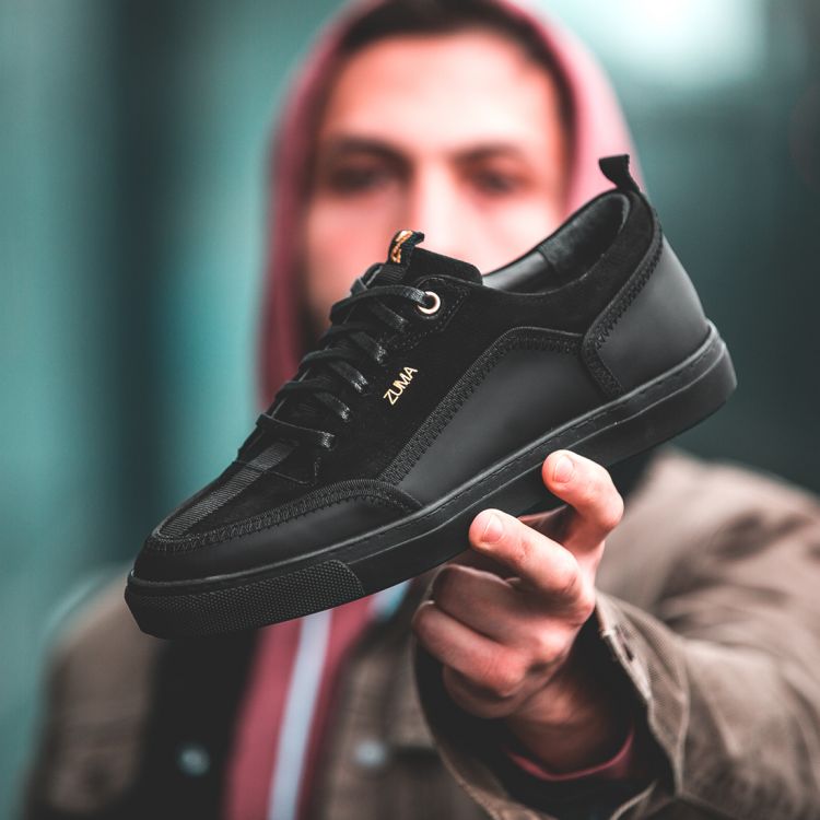 PRIME 02 BLACK LEATHER SNEAKER Galeri Resmi 1